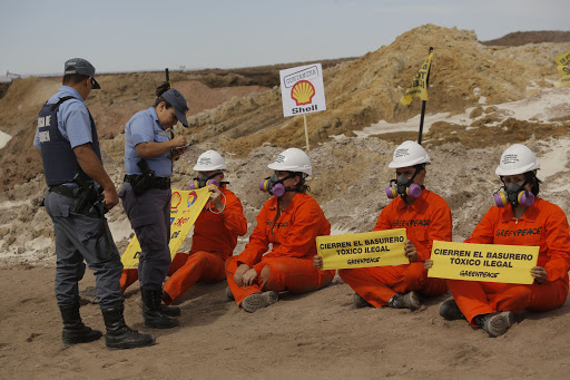 Stop Fracking Patagonia Action in Vaca Muerta, Argentina - Osvaldo Tesoro