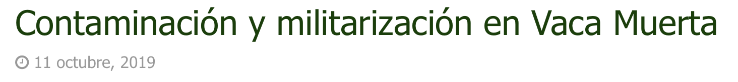 ARG_Contaminacion y militarizacion en Vaca Muerta - Darío Aranda