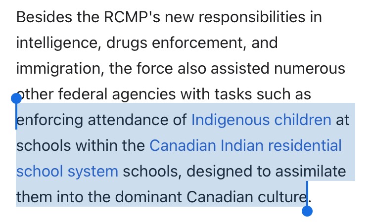 Royal Candadian Mounted Police in residential school system